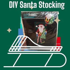 Artiste Felt Stocking with Santa 🎅🏻 Kit NWT